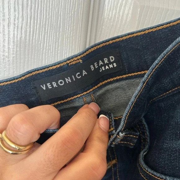 Veronica Beard Carolyn Tuxedo Stripe Baby Boot Crop Jeans 24 - Picture 4 of 6